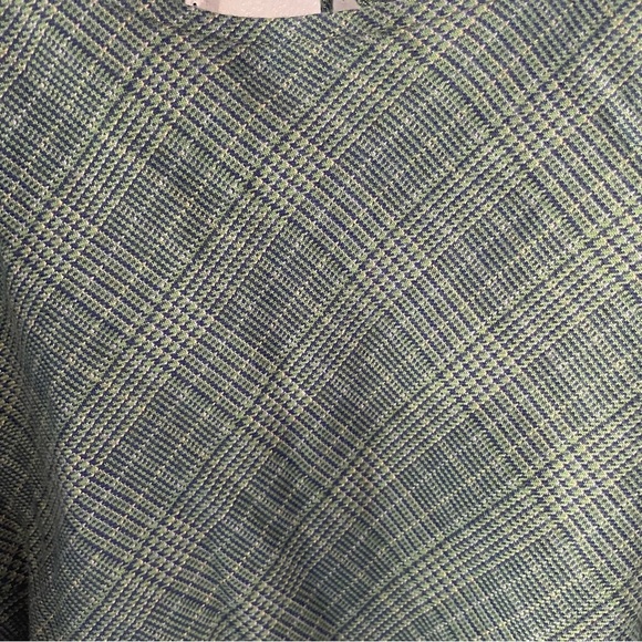 New! Free People Green Sevi Plaid Open Back Belted Mini Dress 37381 - Picture 6 of 10